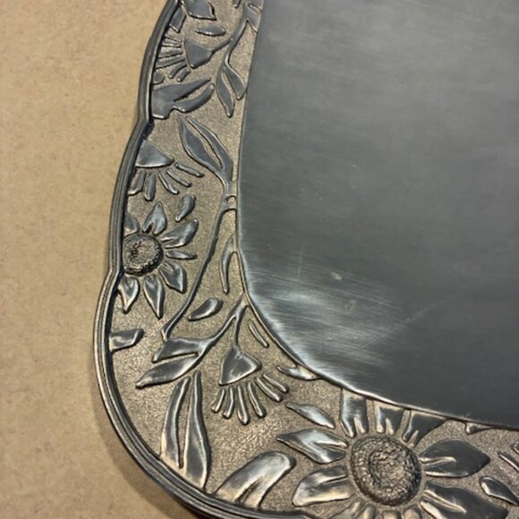 Gorham 13.5" Square Sunflower Metal Serveware Serving Tray Platter - Picture 2 of 6